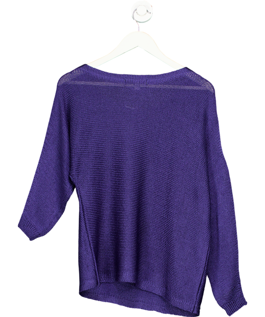 Next Blue Silky Knit Batwink Sleeve Jumper UK M