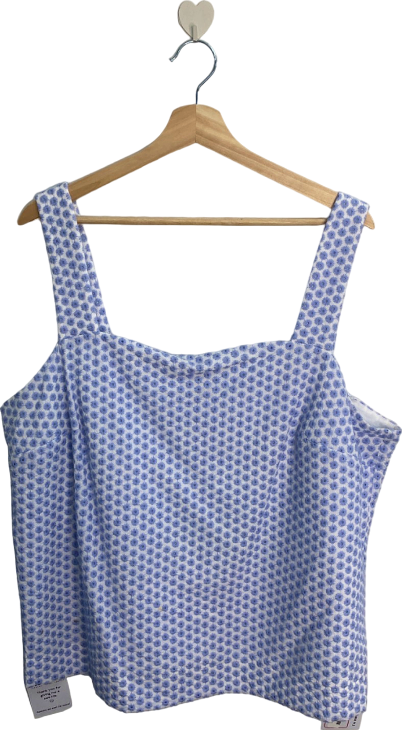 Phase Eight Blue Floral Print Top UK 18