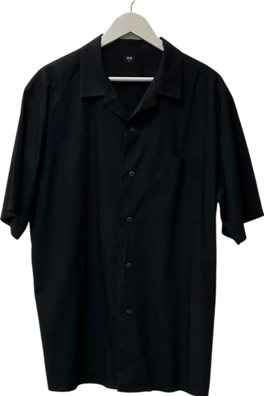 uni qlo Black Cotton Polo Shirt UK XL
