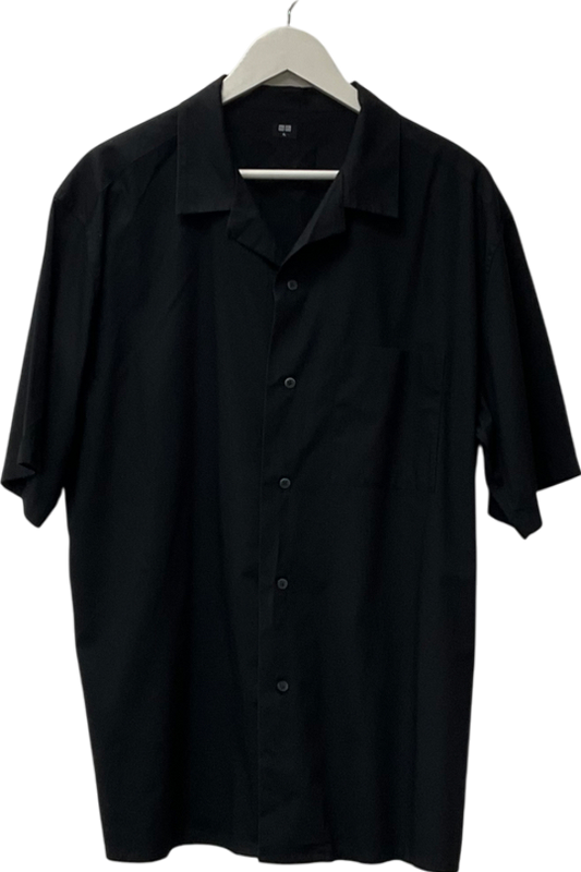 uni qlo Black Cotton Polo Shirt UK XL