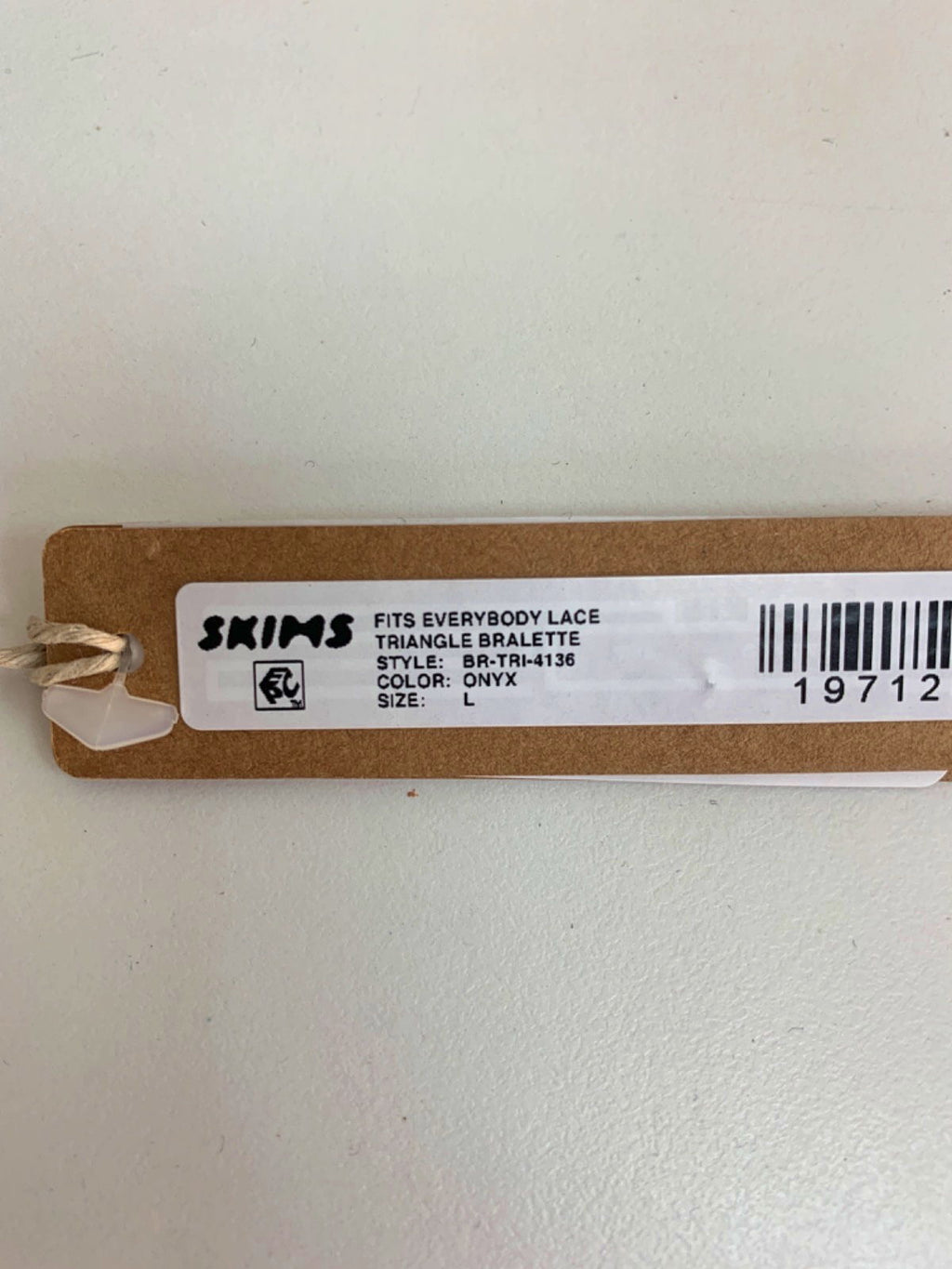 SKIMS Onyx Fits Everybody Lace Triangle Bralette UK L