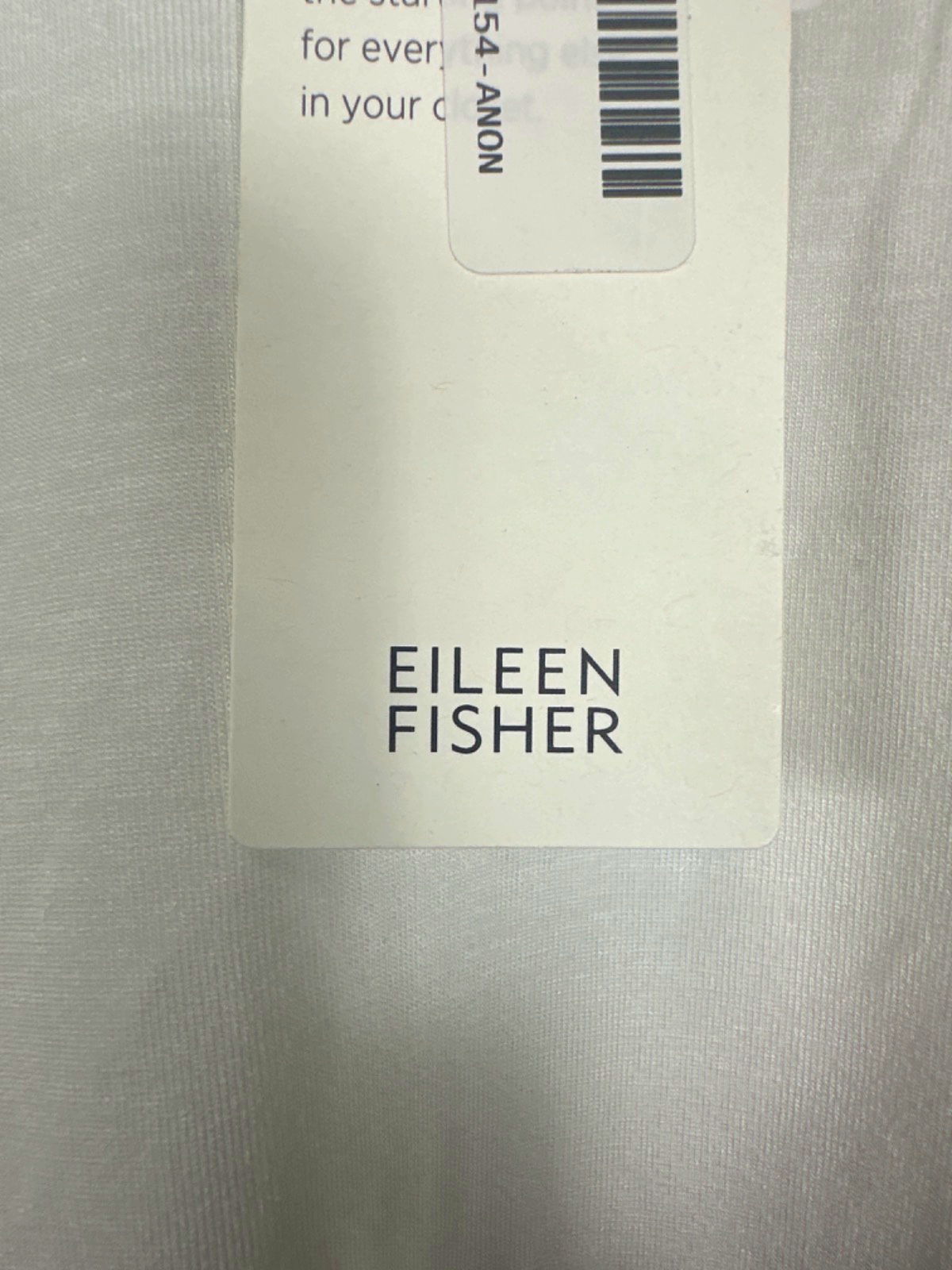 Eileen Fisher White Fine Jersey Crew Neck Top UK M