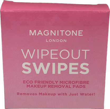 Magnitone London Wipeout Swipes Eco Friendly Microfibre Makeup Removal Pads No Shade No Size