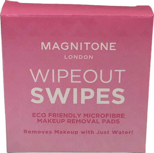 Magnitone London Wipeout Swipes Eco Friendly Microfibre Makeup Removal Pads No Shade No Size