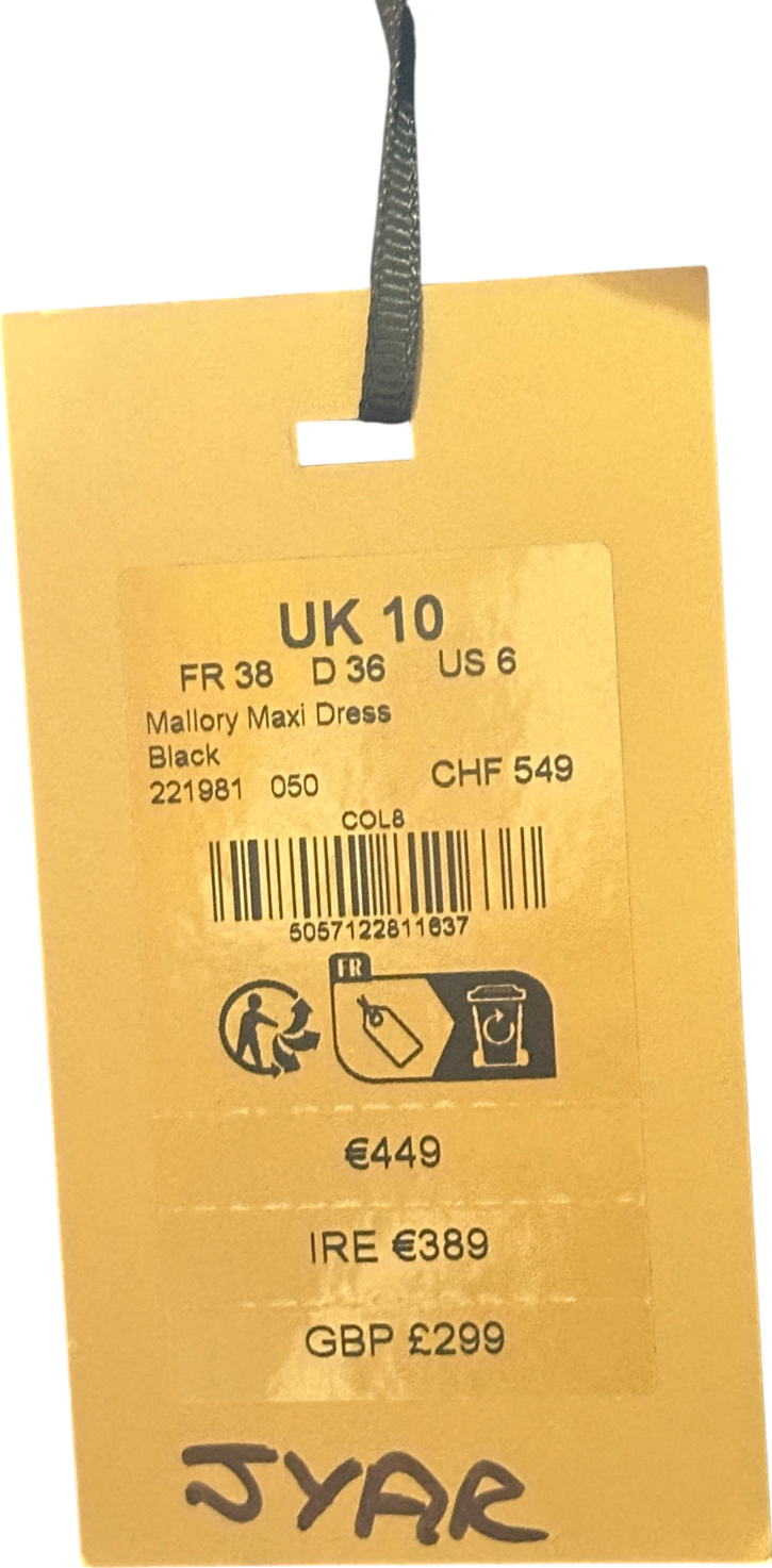 Phase Eight Black Mallory Off The Shoulder Maxi Dress UK 10