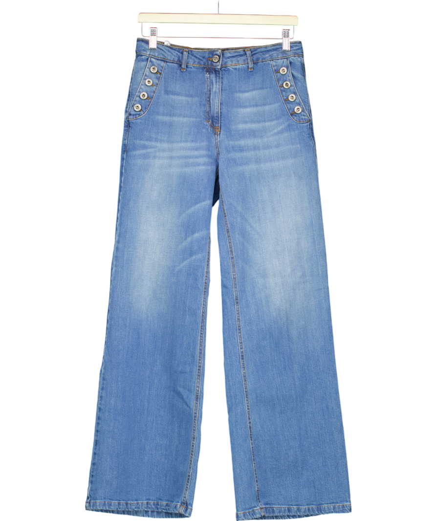 Un Dimanche en Paris Blue Wide Leg Jeans UK M