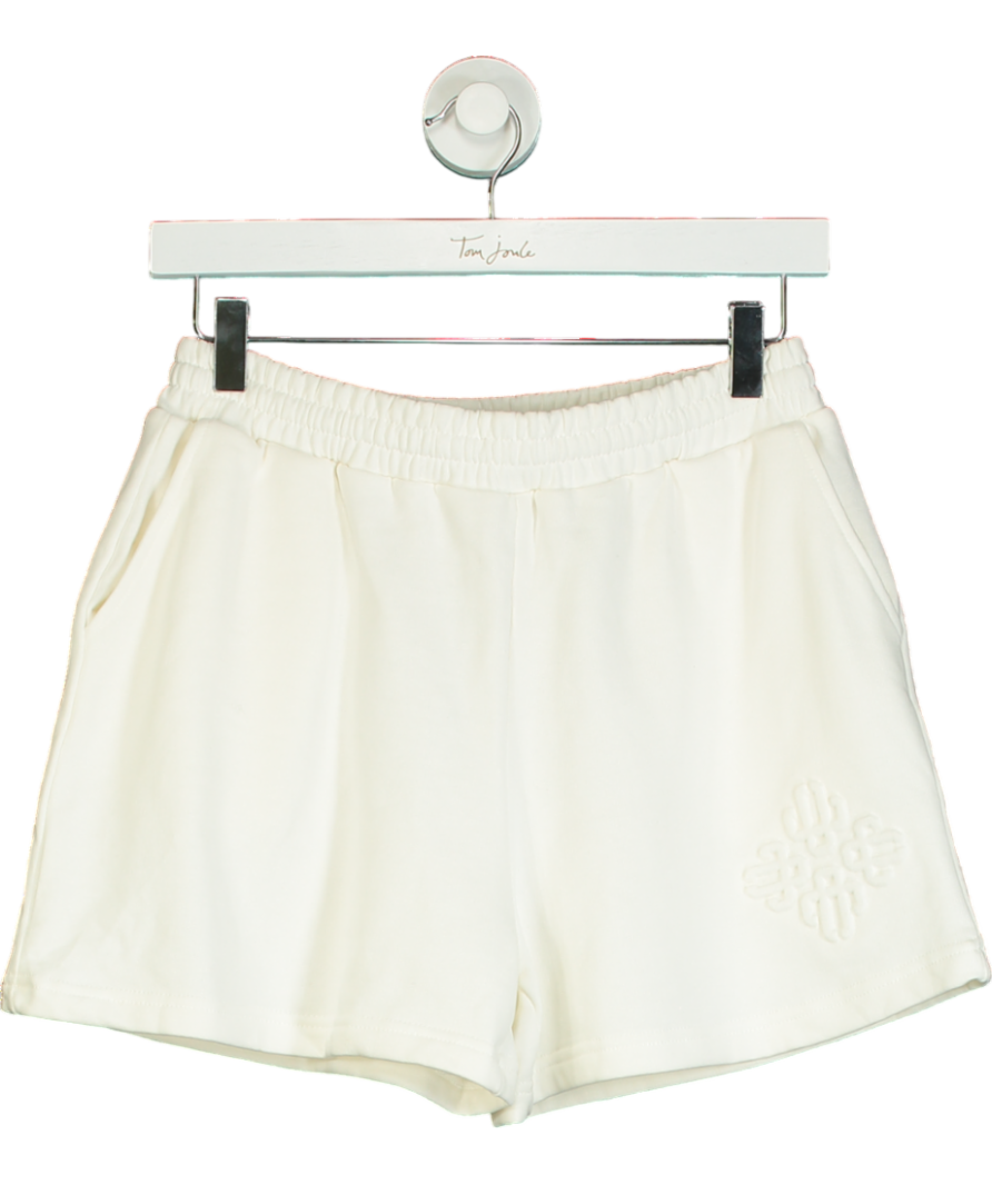 The Couture Club Cream Emblem Embossed Shorts UK 8
