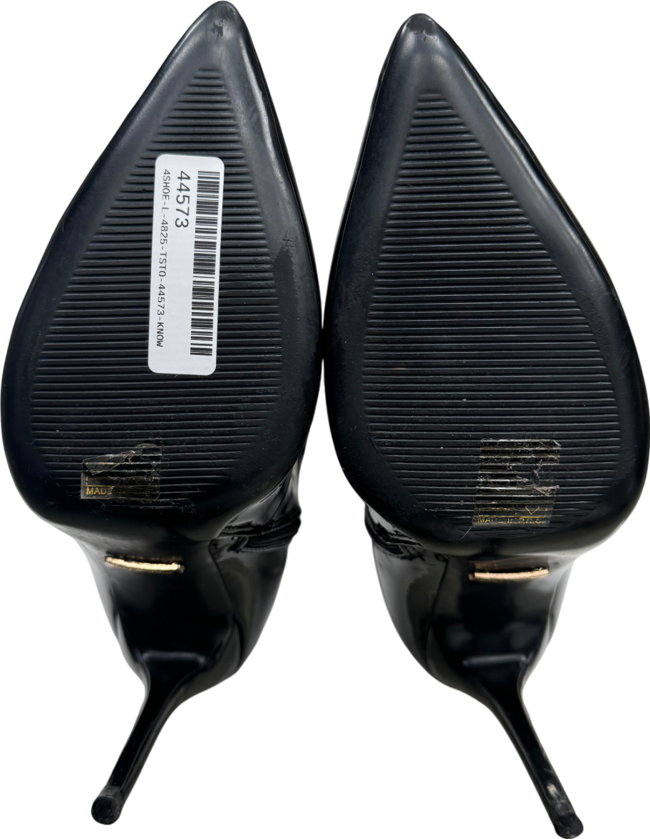 Bello star Black Diamanté Knee High Boots UK 6 EU 39 👠