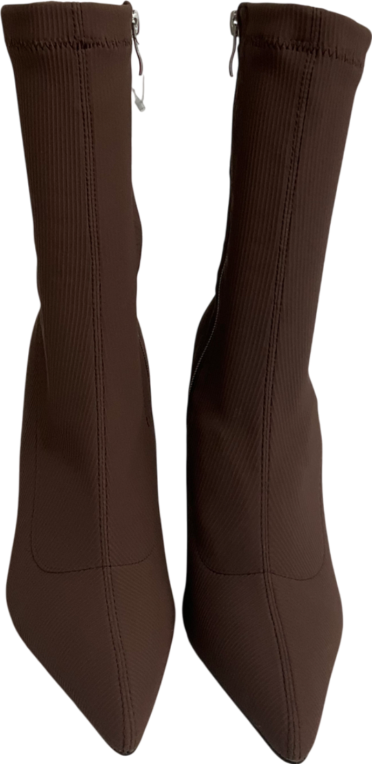 shuh Keanu Stiletto Sock Boots In Brown UK 7 EU 40 👠