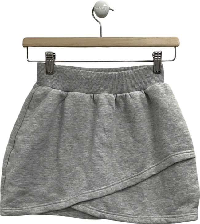 PrettyLittleThing Grey Jersey Mini Skirt UK S