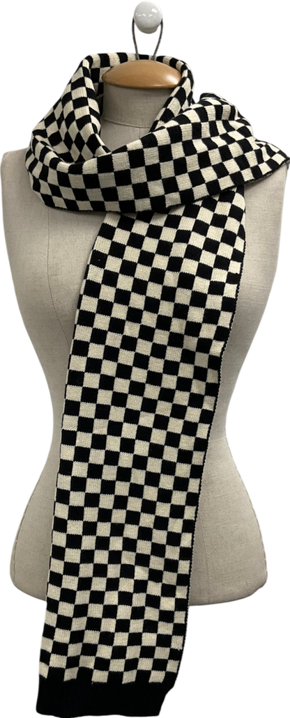 Black & White Checkered Scarf