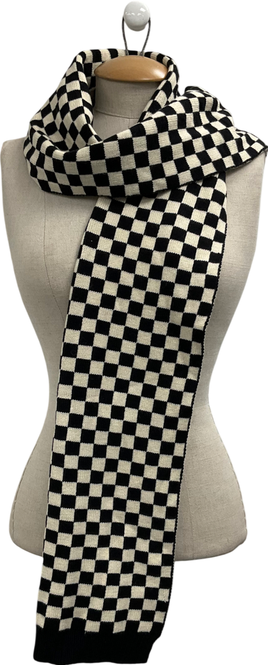 Black & White Checkered Scarf