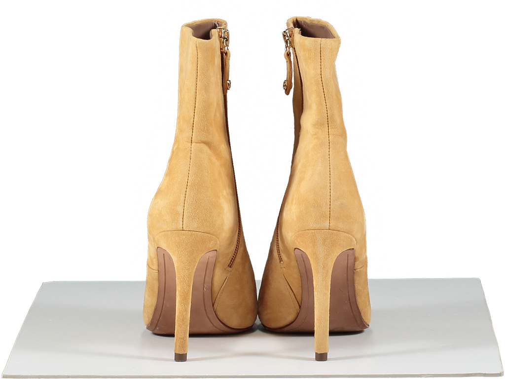 BCBGMAXAZRIA Brown Leather Line Heeled Boots UK 4.5 EU 37.5 👠