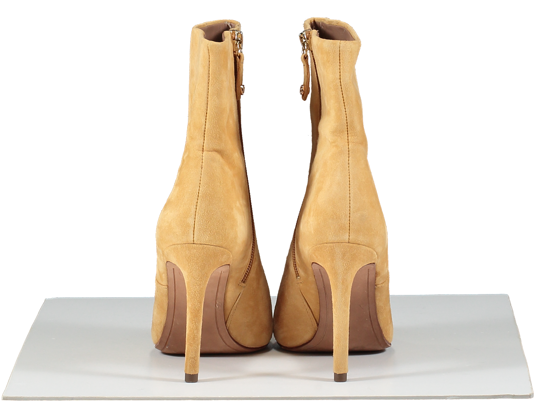 BCBGMAXAZRIA Brown Leather Line Heeled Boots UK 4.5 EU 37.5 👠