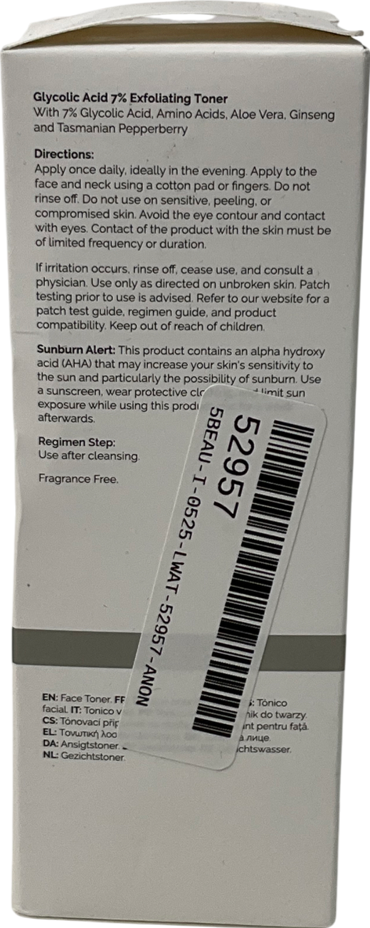 The Ordinary Glycolic Acid 7% Exfoliating Toner 100ml