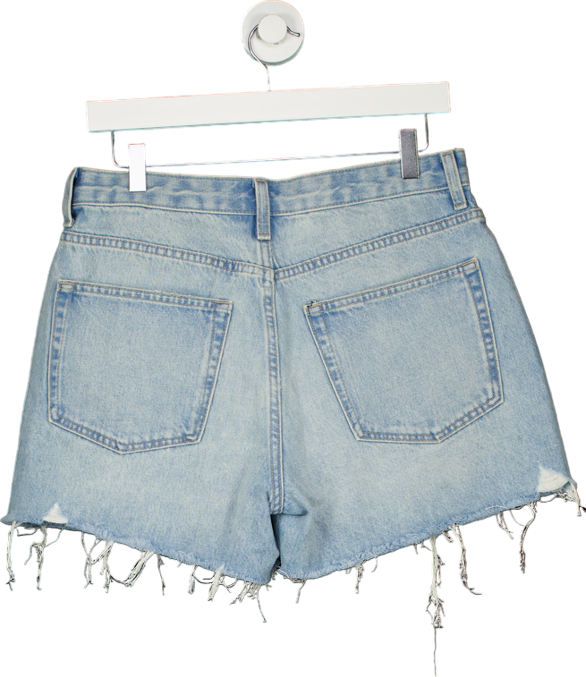 Topshop Light Blue A-Line Denim Shorts UK 12