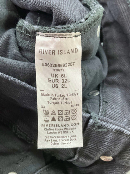 River Island Black Denim Specialist Jeans UK 6L