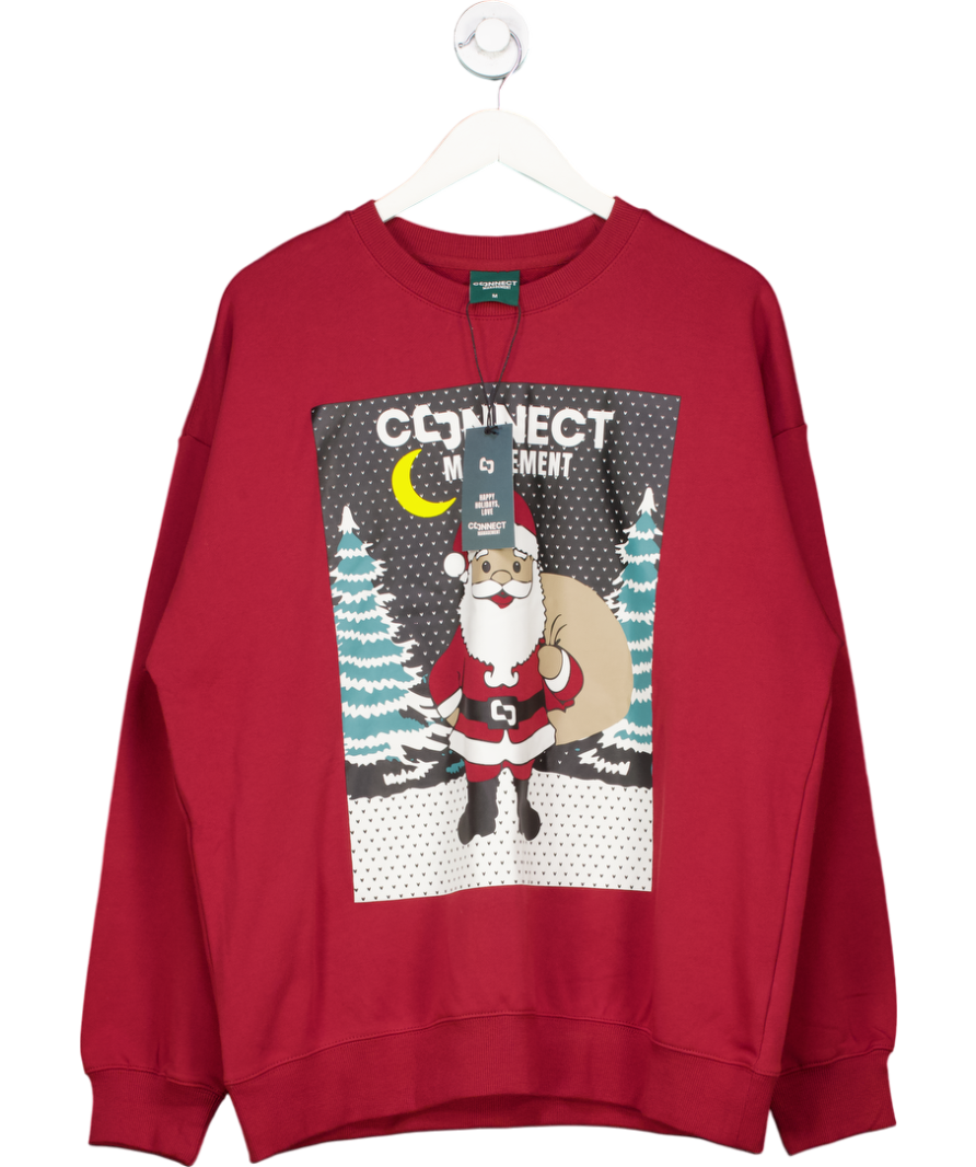 connect management Red Santa Crew-neck Sweater UK M