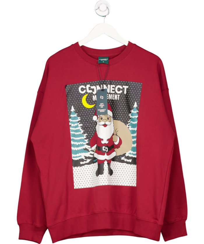 connect management Red Santa Crew-neck Sweater UK M