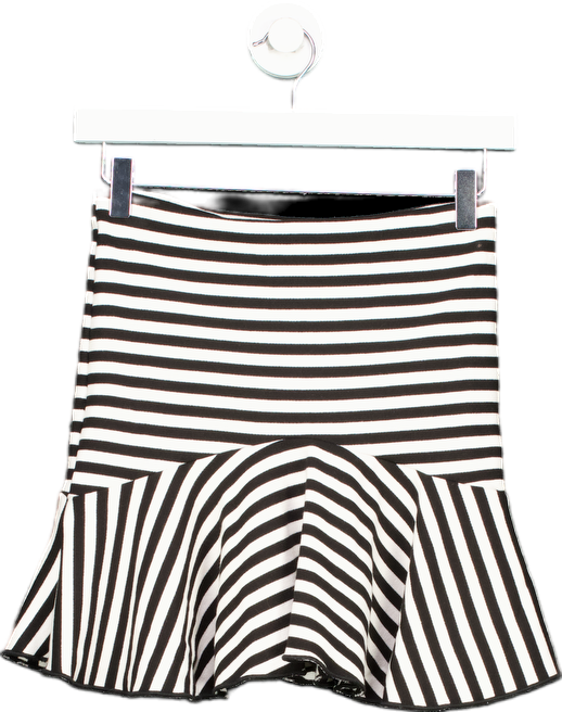 Zara Black and White Striped Skirt UK S