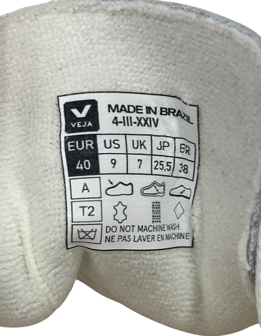 VEJA White Esplar Leather Trainers UK 7 EU 40 👠