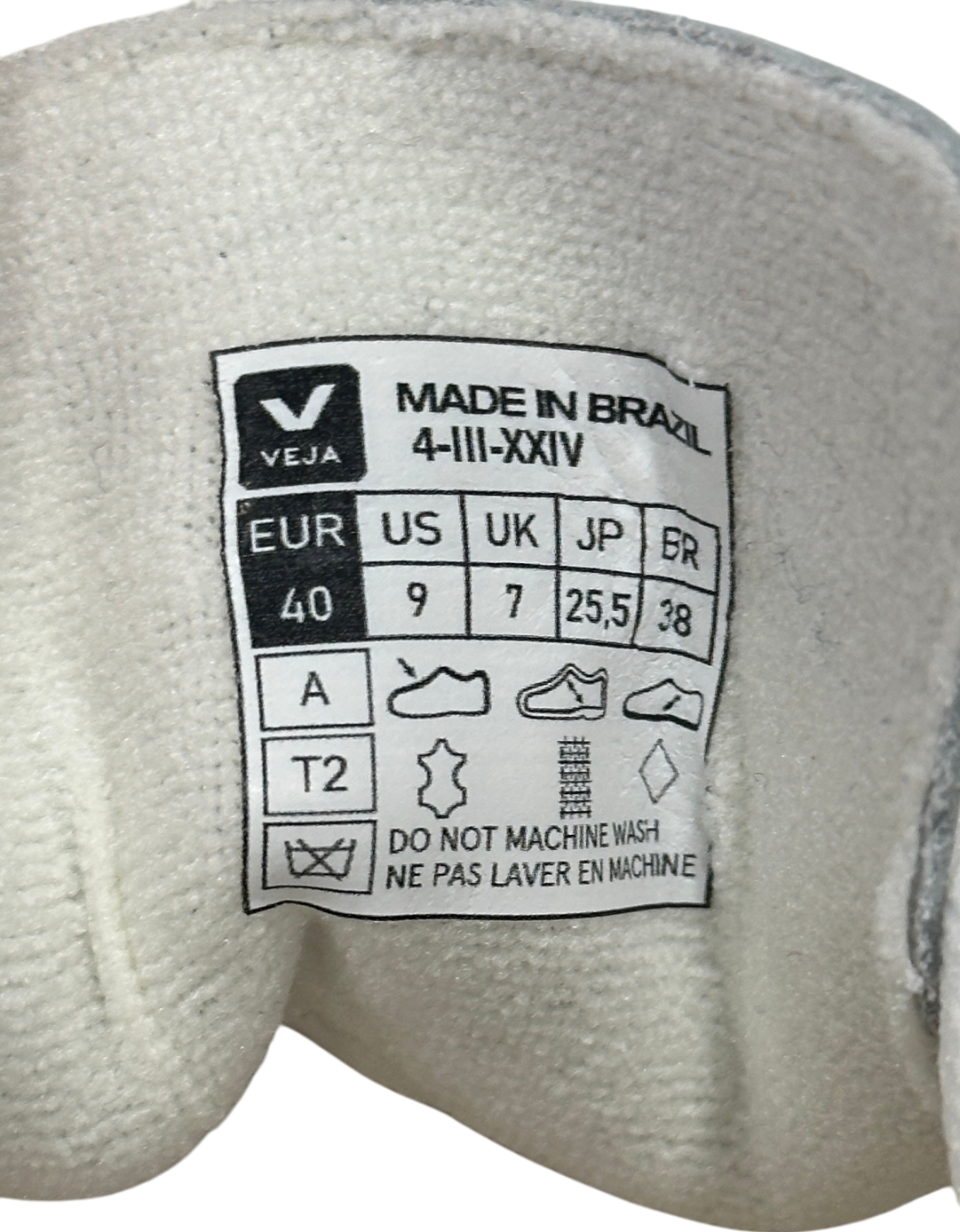 VEJA White Esplar Leather Trainers UK 7 EU 40 👠