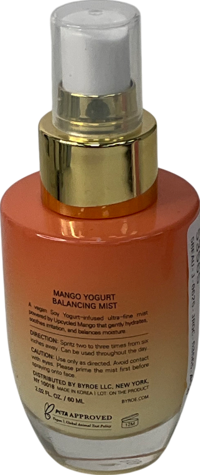 byroe New York Mango Yogurt Balancing Mist Mango Yogurt 60ml