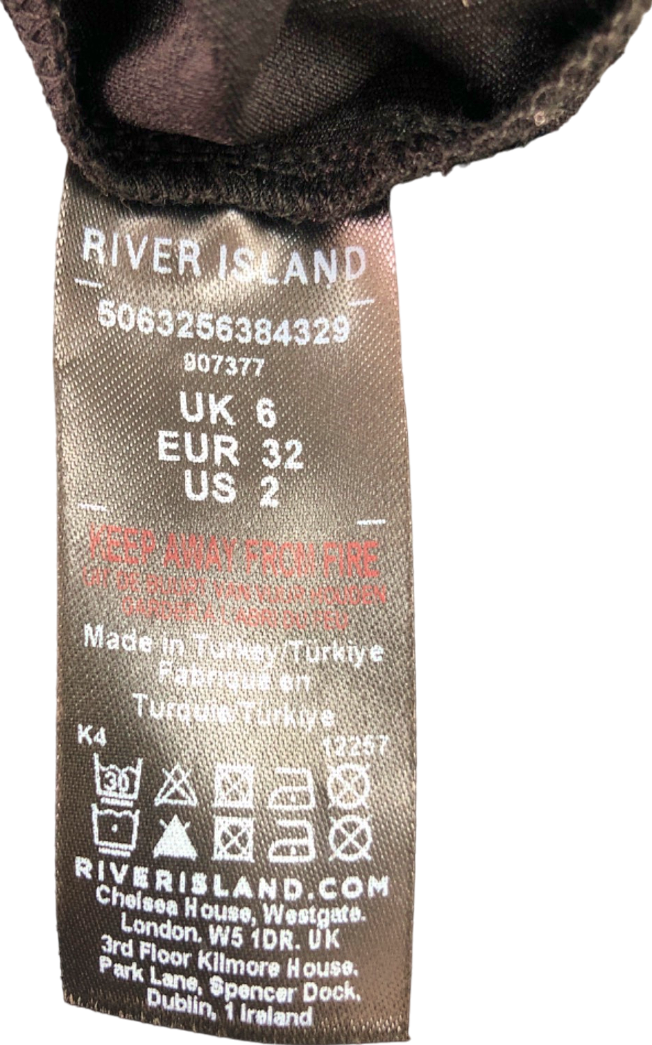 River Island Black Smart Skirt Size UK 6