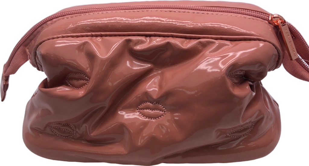Huda Beauty Pink Glossy Cosmetic Bag