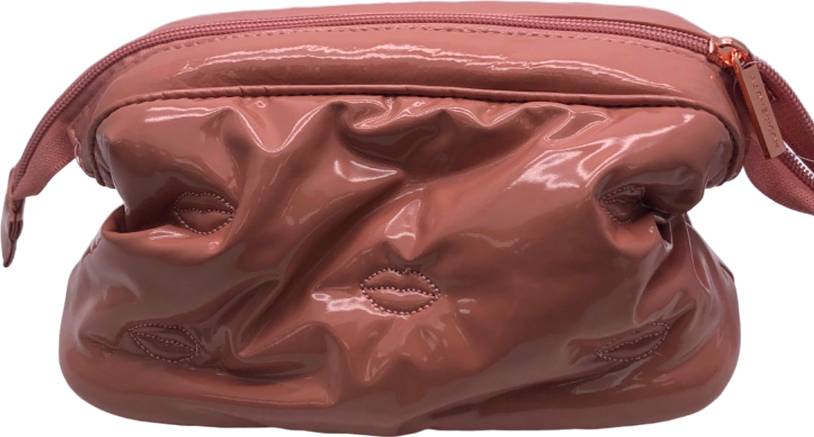 Huda Beauty Pink Glossy Cosmetic Bag