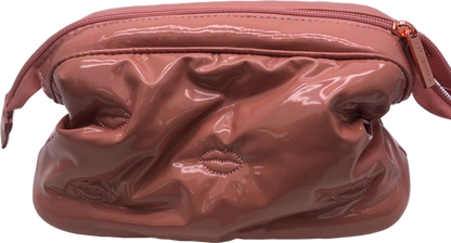 Huda Beauty Pink Glossy Cosmetic Bag