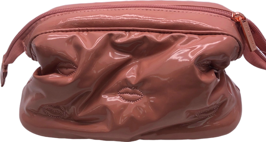 Huda Beauty Pink Glossy Cosmetic Bag