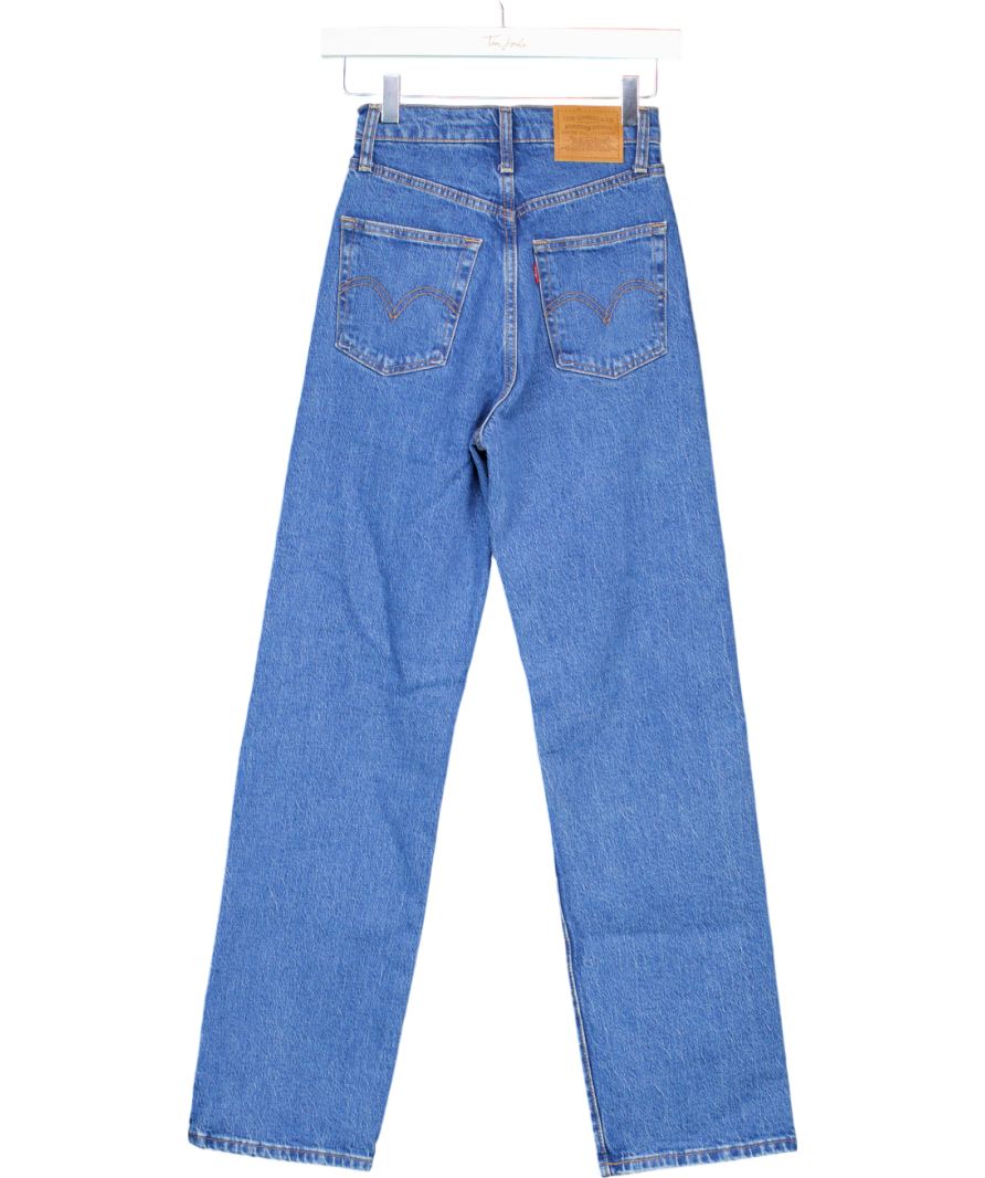 Levi's Blue Ribcage Straight Ankle Jeans W24