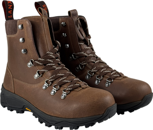 LANX Brown Ogden Acacia Distressed Water-resistant Oil Leather Hiker Boots UK 6 EU 39