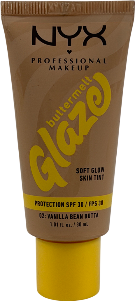 NYX Buttermelt Glaze Soft Glow Skin Tint + Spf/fps 30 Foundation 02 30ml