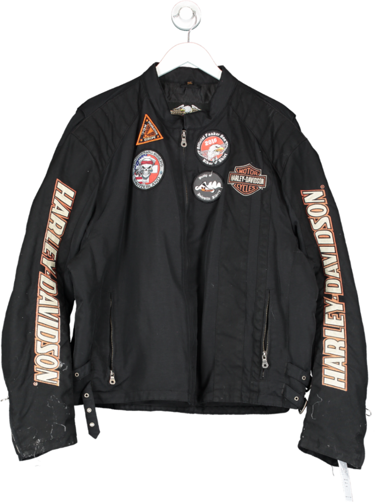 Harley Davidson Black Vintage Garage Jacket UK XXL
