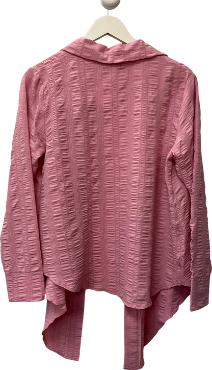 PrettyLittleThing Pink Button Less Summer Shirt UK 12