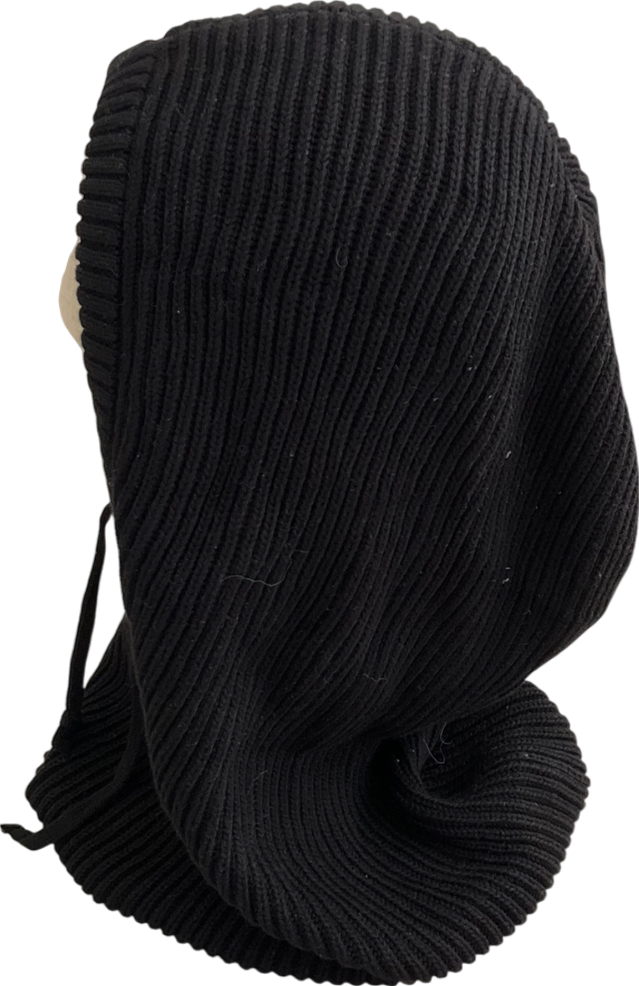 Colours Black Knitted Balaclava One Size