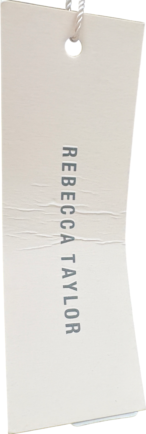 Rebecca Taylor Blue 100% Silk Peplum Top UK XS