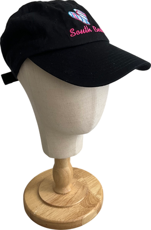 BJR Classic Headwear Black South Beach Embroidered Baseball Cap One Size
