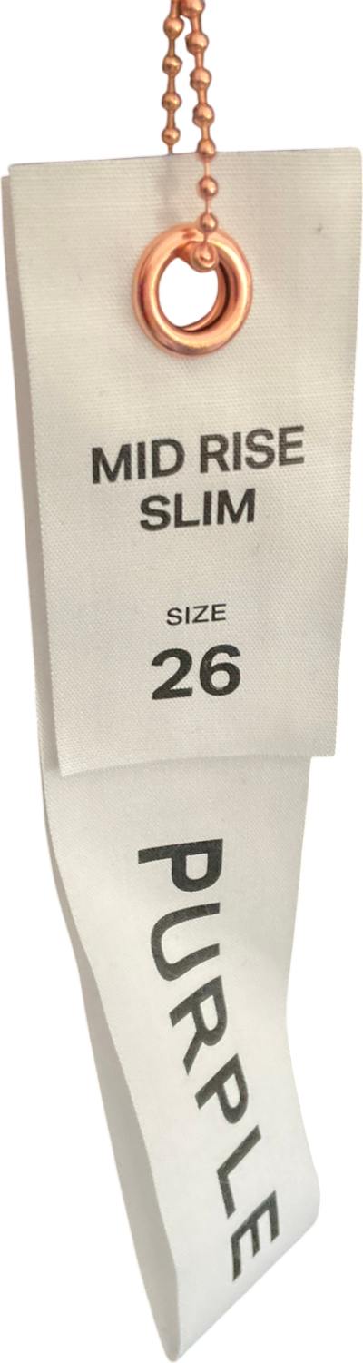 purple Black Slim Mid Rise Slight Crop UK W26