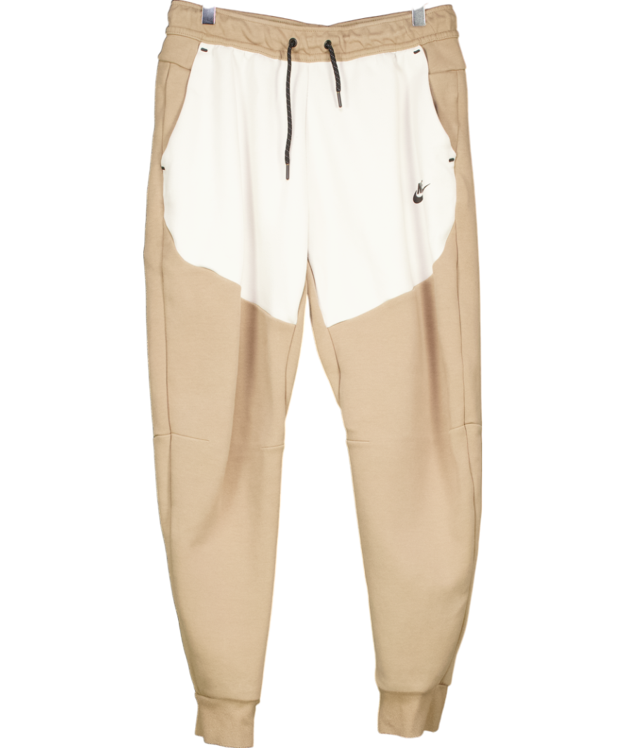 Nike Beige Tech Fleece Joggers UK M