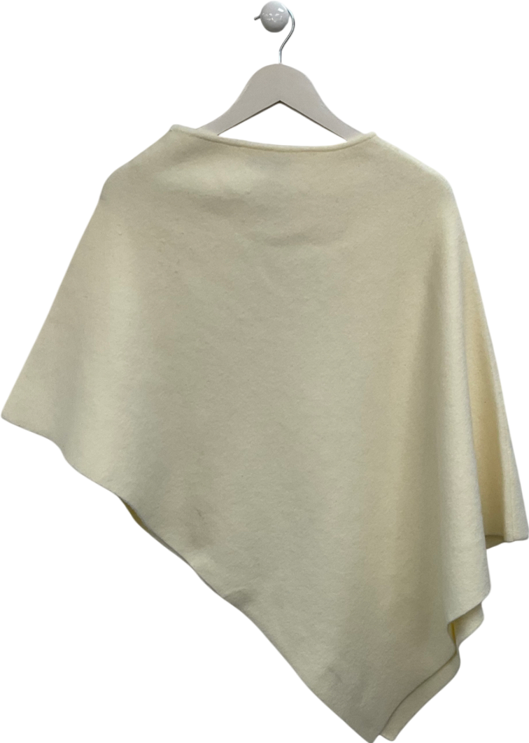 ZARA Cream Wool Look Poncho UK M