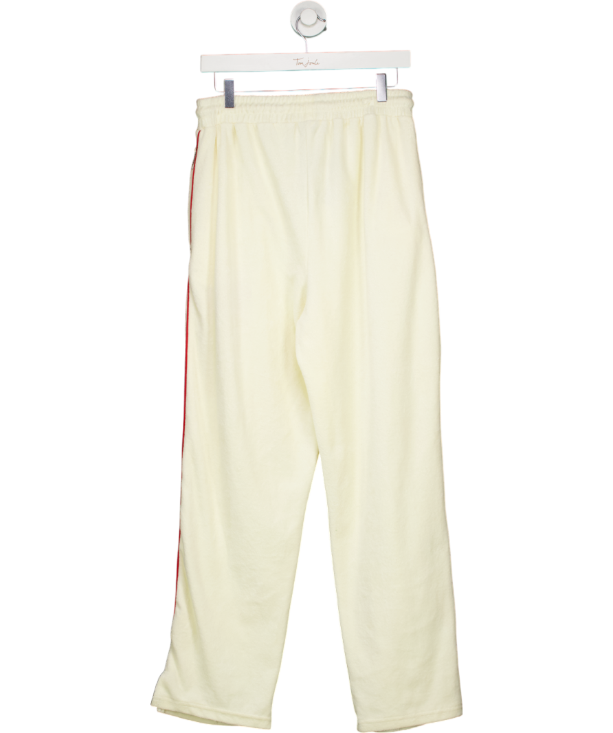 boohooMan Cream Relaxed Fit Towelling Joggers UK S