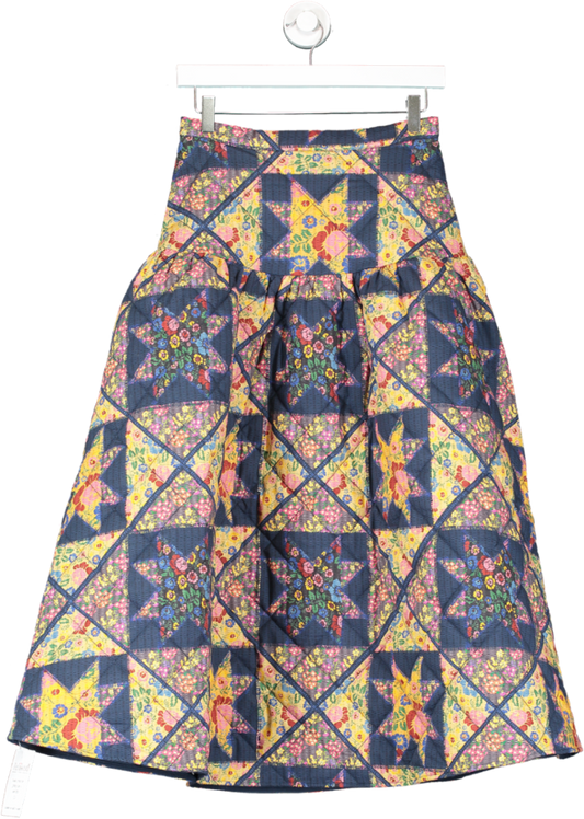 Hunter Bell Blue The Remy Skirt In Wales Quilt UK 8