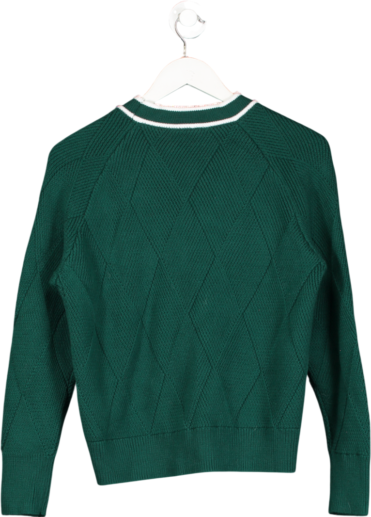 VARLEY Green 100% Cotton Dorset Relaxed Cardigan UK XS