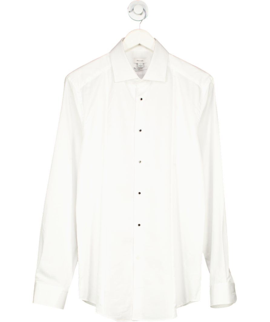 REISS White Marcel Slim Fit 100% Cotton Dinner Shirt UK L