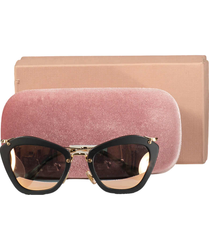 Miu Miu Black Smu07o Square Sunglasses