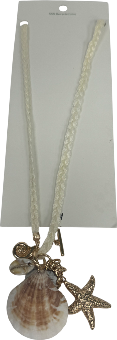 H&M White Shell Beach Necklace One Size