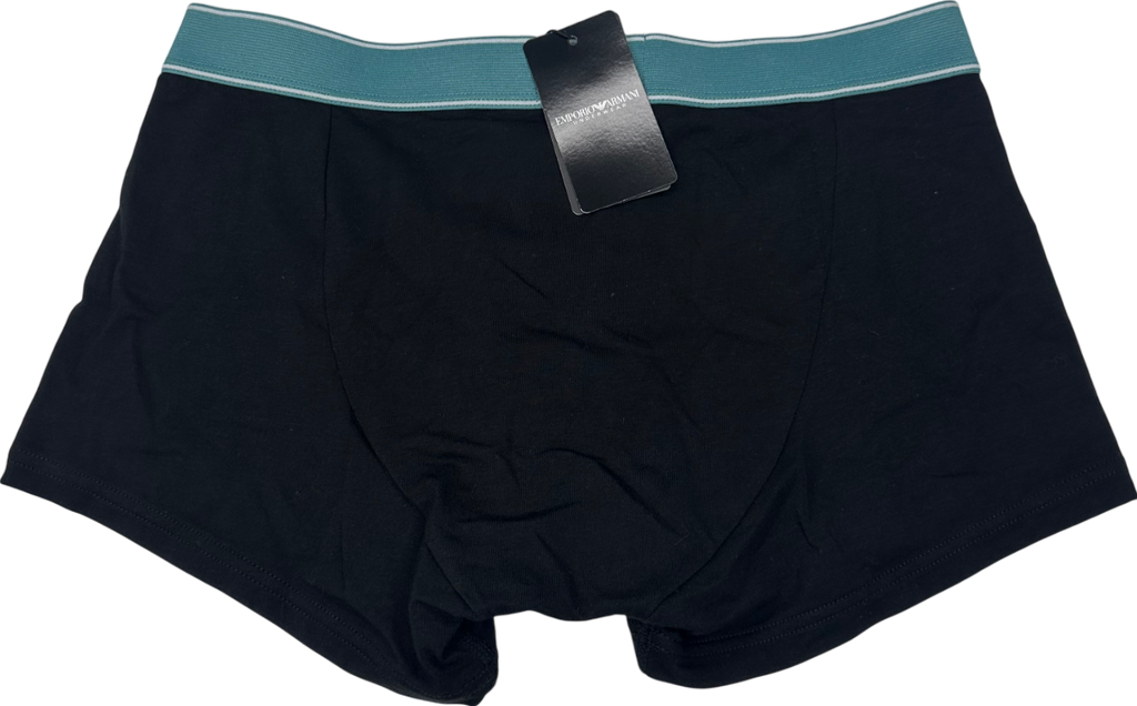 Emporio Armani Black Trunk - Stretch Cotton With Core Logo UK M